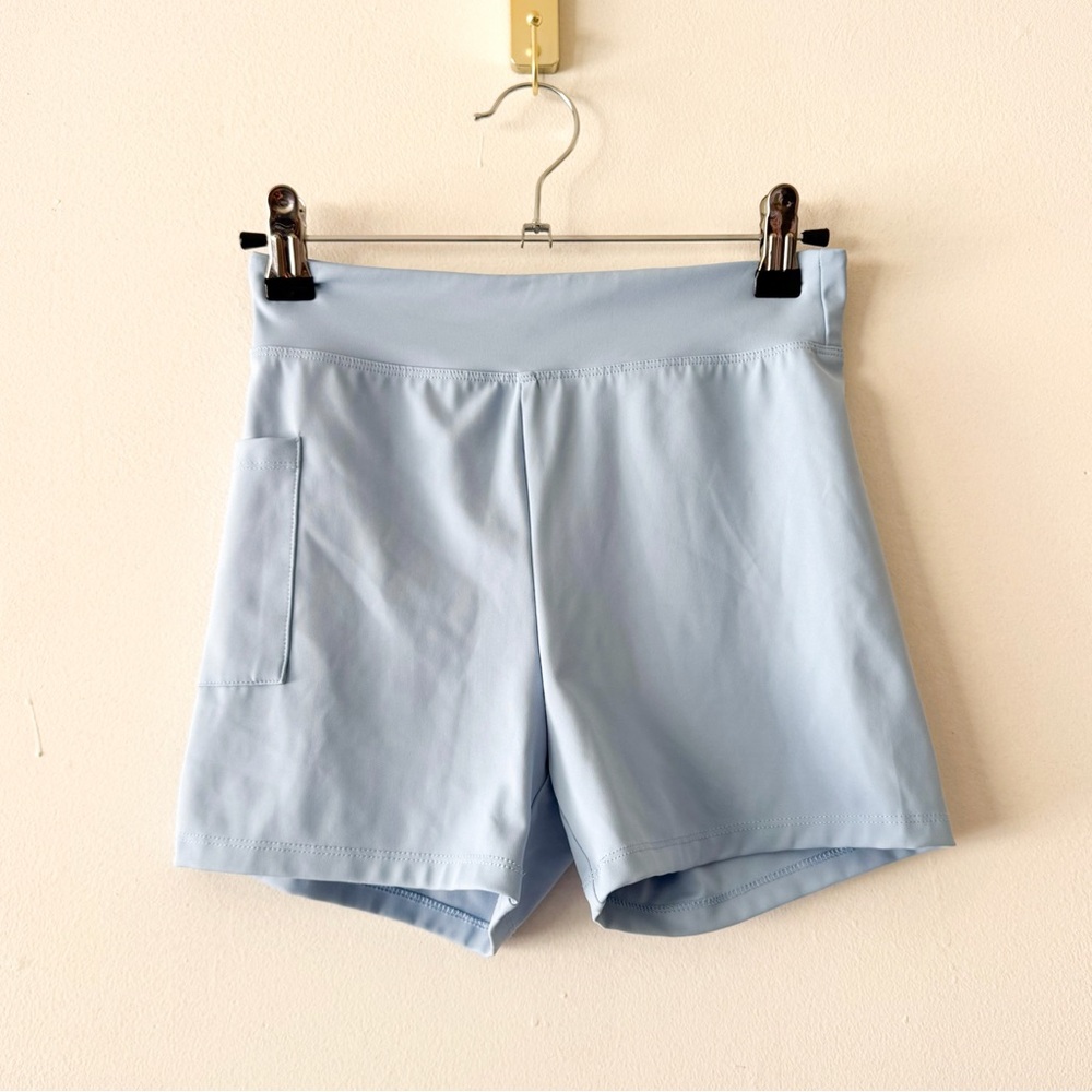 Sincerely Jules Light Blue Women's Athletic Shorts with Pocket Size XS‎